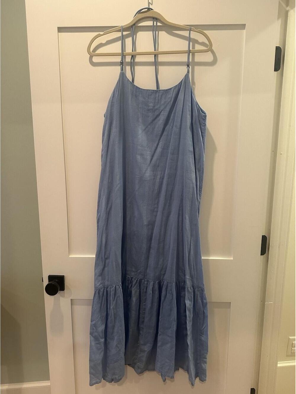 Lilla P Women's Blue Cotton Summer Dress Size L - Picture 4 of 4